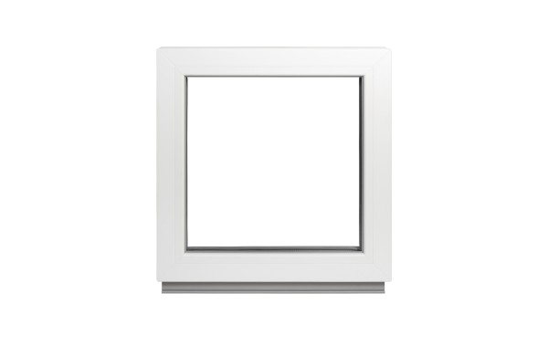 Kunststofffenster 400x400 mm 2-fach-Verglasung Fest, Weiß Premium