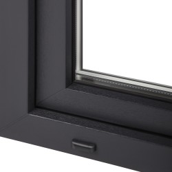 Kellerfenster Fenster, 2 fach Verglasung, außen Anthrazit Premium Dreh Kipp Fenster Rechte Öffnung