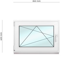 Kellerfenster Framex,	2-fach Verglasung, Dreh Kipp Fenster Linke Öffnung