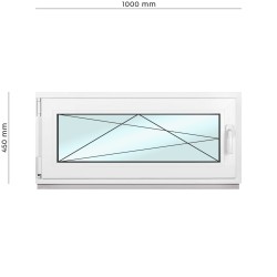 Kellerfenster Fenster,	2-fach Verglasung, Dreh Kipp Fenster Linke Öffnung