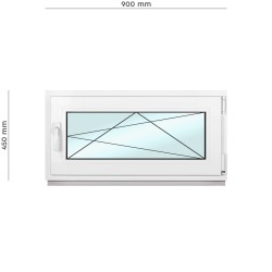 Kellerfenster Fenster,	2-fach Verglasung, Dreh Kipp Fenster Rechte Öffnung