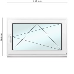 Kellerfenster Fenster,	2-fach Verglasung, Dreh Kipp Fenster Rechte Öffnung