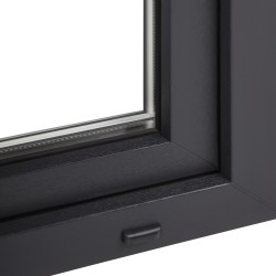 Kellerfenster Fenster, 2 fach Verglasung, außen Anthrazit Premium Dreh Kipp Fenster Rechte Öffnung