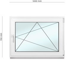 Kellerfenster Fenster,	2-fach Verglasung, Dreh Kipp Fenster Rechte Öffnung