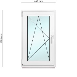 Kellerfenster Framex,	2-fach Verglasung, Dreh Kipp Fenster Linke Öffnung