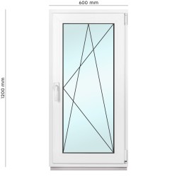 Kellerfenster Fenster,	2-fach Verglasung, Dreh Kipp Fenster Rechte Öffnung